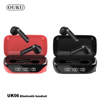 OUKU UK06 หูฟัง หูฟังบลูทูธ หูฟังไร้สาย TWS dual monaural switching motion ชุดหูฟังตัดเสียงรบกวน OUKU UK06 (250866TP)