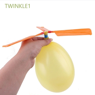 TWINKLE1 บอลลูนเฮลิคอปเตอร์ ของเล่นมีสีสัน สำหรับเด็ก อุปกรณ์สำหรับเด็ก แบบดั้งเดิม คลาสสิก คุณภาพสูง ของเล่นเพื่อการศึกษา ใบพัดบอลลูน หลากสี