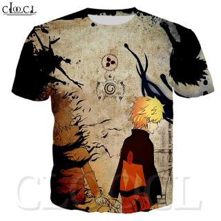 CLOOCL Naruto 3D Print Men Casual Round Neck T-Shirts