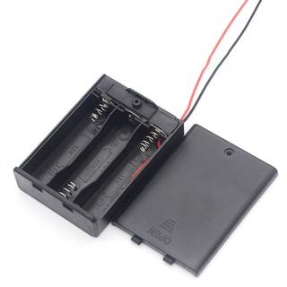 Battery box ขนาด AA หรือ 14500 จำนวน 3 ก้อน – มีฝา และสวิทซ์เปิดปิด