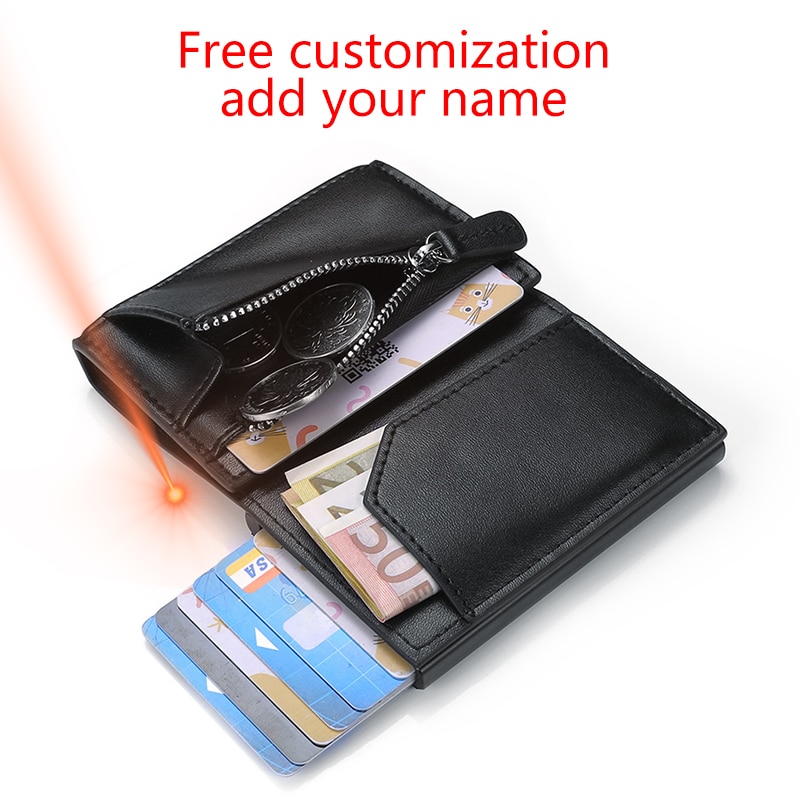 Fashion Men Card Holder Wallet Women Metal RFID Credit Card Holder Men