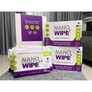 NANO WIPE ทิชชู่เปียกสำหรับสัตว์เลี้ยงลดการสะสมของเชื้อโรค