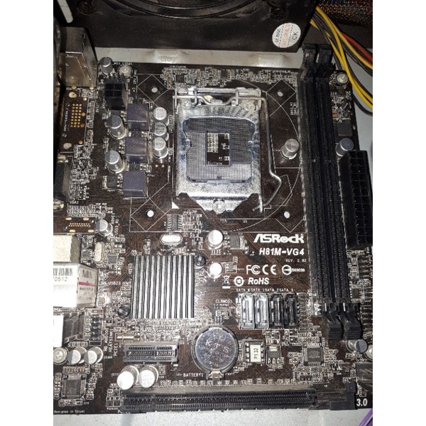 มนบอร์ด  asrock H81M-VG4  1150  ddr3 มีฝาหลัง