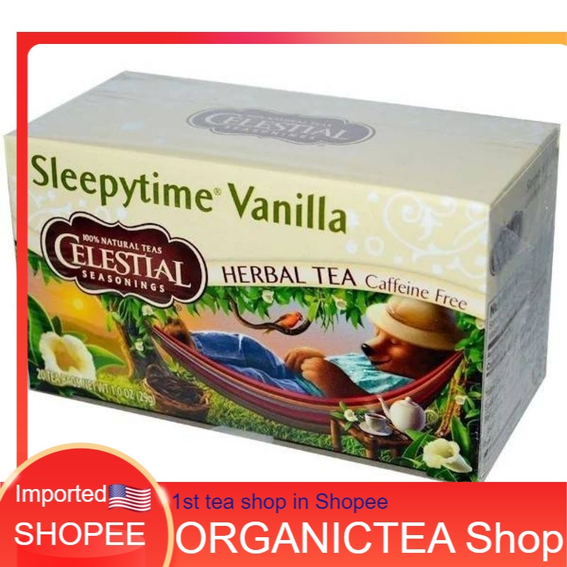 ชา Celestial Seasonings Herbal Tea Sleepytime Vanilla Caffeine Free 20 ...