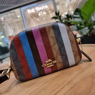 COACH MINI SERENA CROSSBODY IN SIGNATURE CANVAS WITH STRIPE PRINT