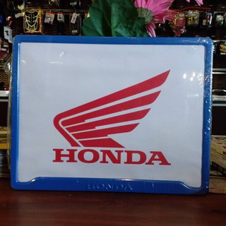 กรอบป้ายทะเบียนHONDA สีน้ำเงิน