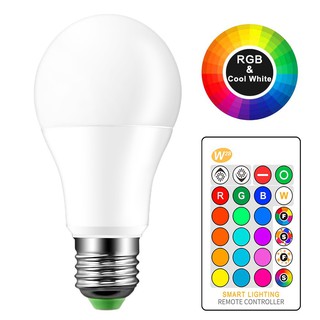 หลอดไฟ LED 10W RGBW E27 เปลี่ยนสีได้ สําหรับตกแต่ง KTV