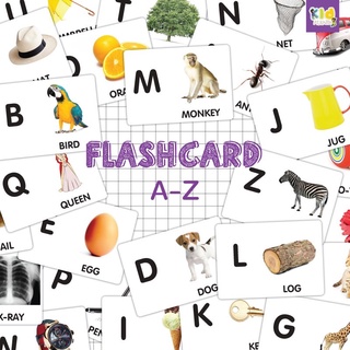 แฟลชการ์ด (flash card) A-Z จำนวน 26 ใบ ขนาด A5