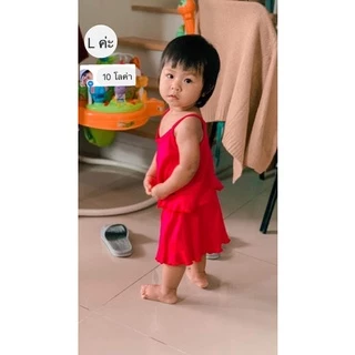 สายเดี่ยว ชุดเด็ก 0-5ขวบ(น้องอวบหรืออยากใส่หลวมๆเผื่อ1ไซต์ )