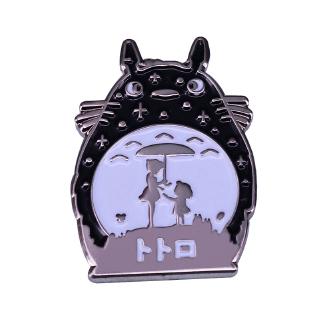 Cartoon Totoro Theme Badge Japanese Anime Lovers Perfect Addition