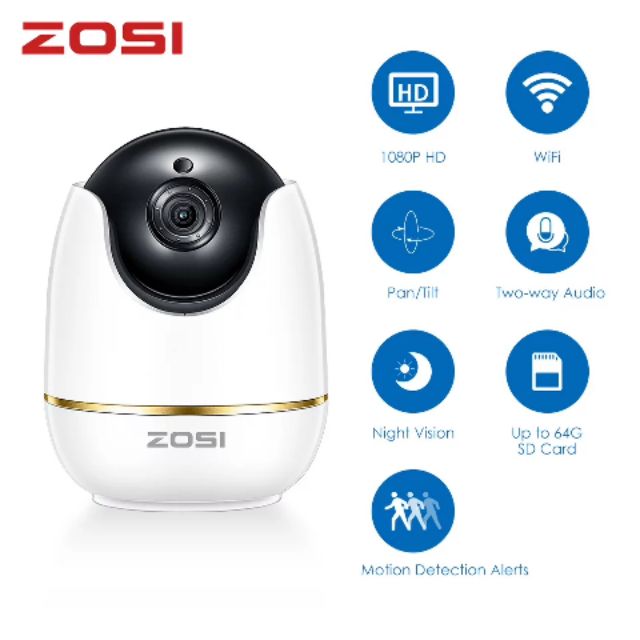 กล้องวงจรปิด ip camera wifi Zosi 1080p 2 ล้านpixel