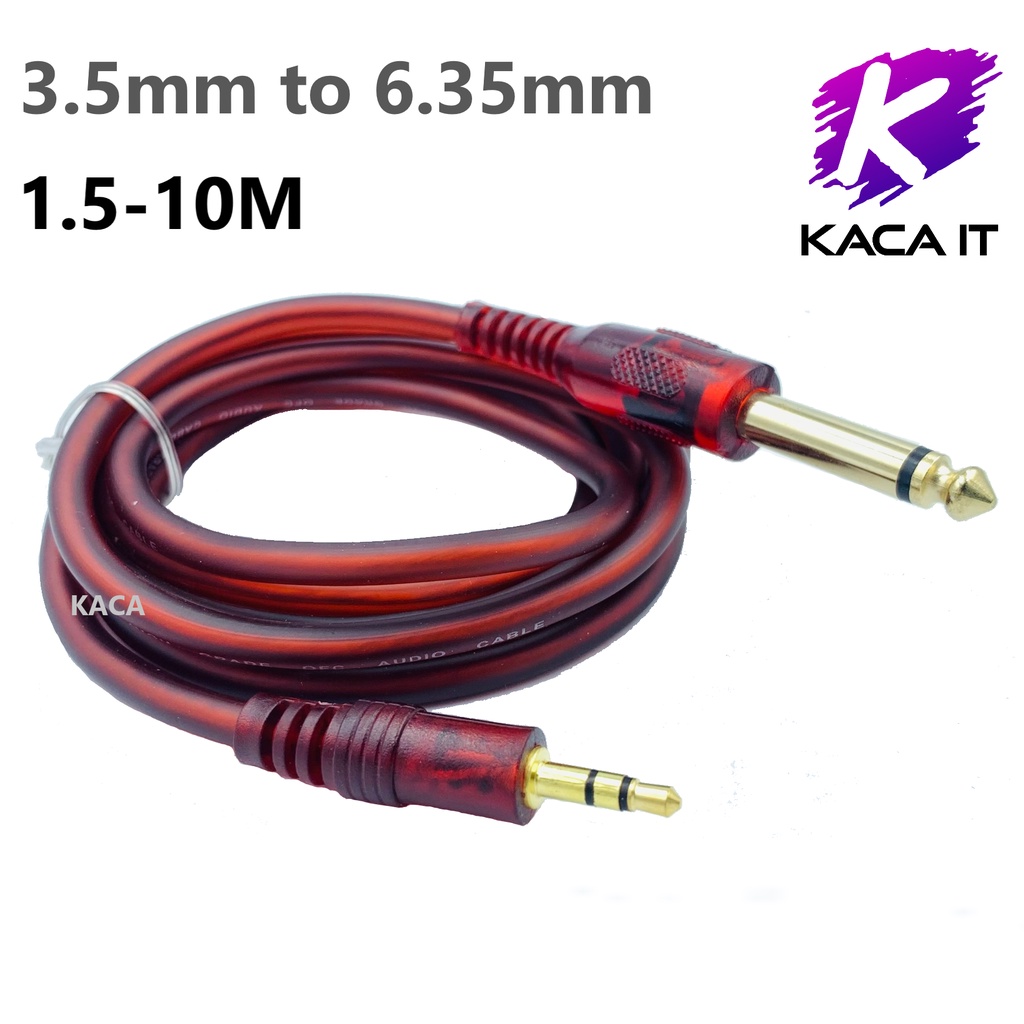 1.5-10 Meter 3.5mm to 6.35mm Adapter Aux Cable for Mixer Amplifier CD Player Speaker Gold Plated 3.5 Jack to 6.5 Jack