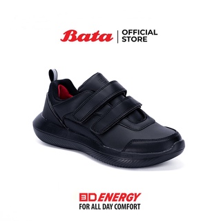 Bata บาจา  รองเท้าพละนักเรียน รองเท้าผ้าใบ  รองเท้าพละสำหรับเด็ก รุ่น 3D Energy สีดำ 4416919