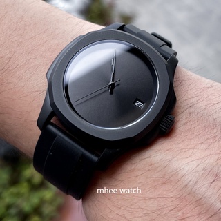 Seikomod Black Dialทรงปาเต๊ก Nautilus Model สายRubber สวยมาก