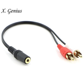 Cod 2-RCA Male To Female 3.5mm แจ็คสายเคเบิ้ลเสียงสเตอริโอ Xgth