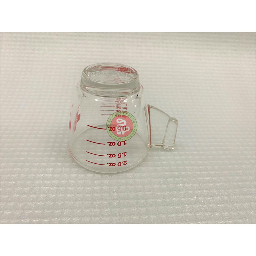 (มีหู)แก้วตวง 2 ออนซ์60 ml สเกลตรง (มีหู) 1ใบ รูปที่ 2
