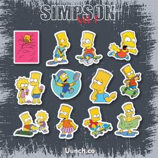 สติกเกอร์ติดหมวกกันน็อค แล็ปท็อป สเก็ตบอร์ด สเก็ตบอร์ด แบบกําหนดเอง || Simpson VOL.1