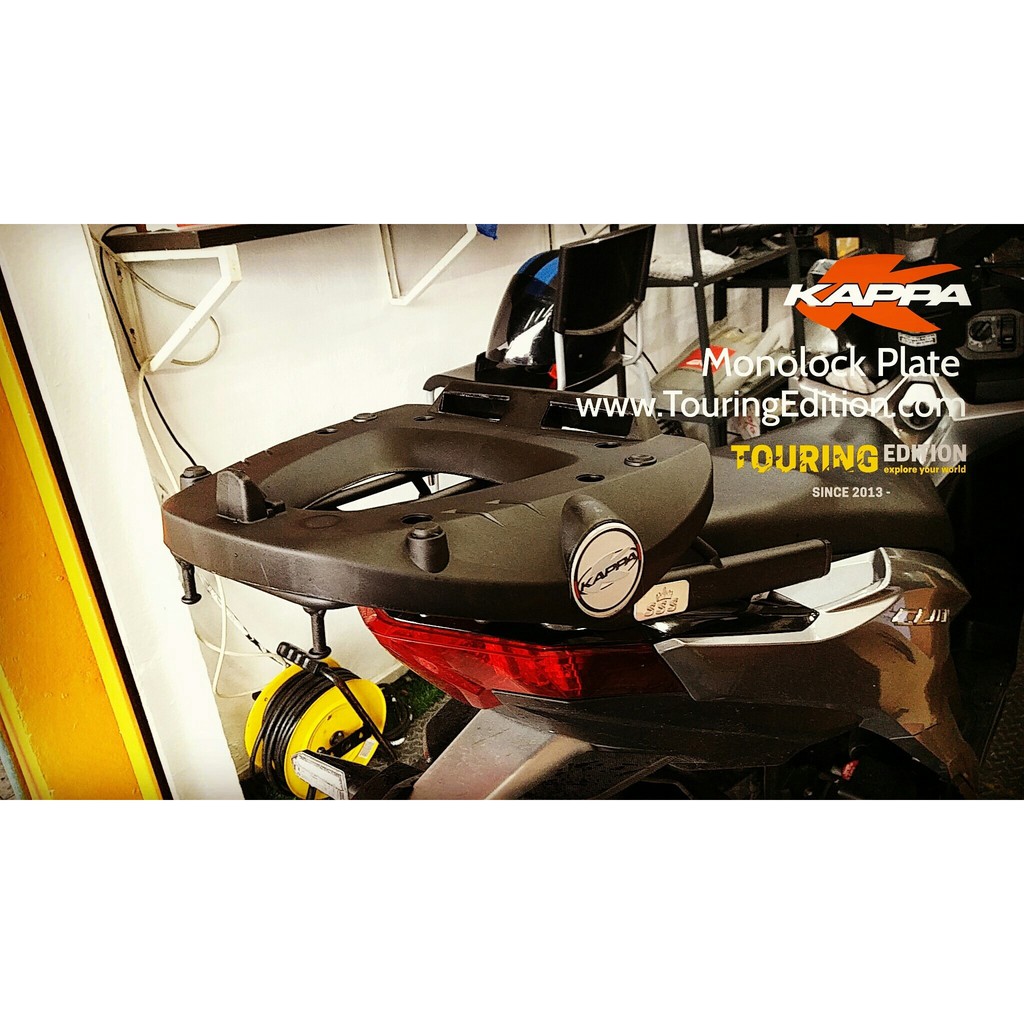 ถาดล็อคกล่องติดท้ายรถมอเตอร์ไซค์ สำหรับกล่อง Givi , Kappa ระบบ Monolock รหัส KM5M