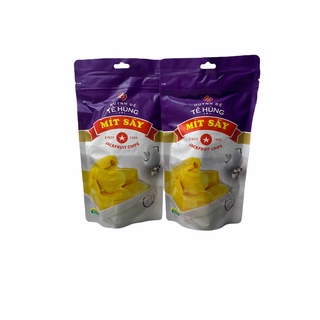 ขนุนอบกรอบ ​Jackfruit Chips 脆皮菠萝蜜 TE HUNG สินค้านำเข้าจากเวียดนาม 100g แพคเล็ก แถบสีม่วง-ขาว 1SETCOMBO/จำนวน 2 แพค/บรรจุปริมาณ 200g ราคาพิเศษ สินค้าพร้อมส่ง