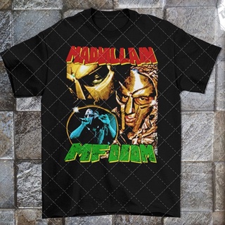 คอตต้อนคอกลมขายดี เสื้อยืดลําลอง แขนสั้น พิมพ์ลาย Mf Doom Rap 90s RIP Mf Doom Madvillain IBbaok36KKkmam57 สไตล์ฮิปฮอป เร