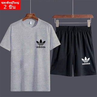 (2 ชิ้น ) BK249+FF249 ชุดเซ็ทแขนสั้น  ชุดเสื้อยืดคู่กางเกงขาสั้นสีดำ ลายสกรีน