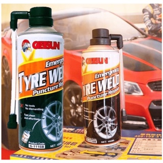 GETSUN tyre weld สเปรย์ปะยางฉุกเฉิน ยางรั่ว ยางแบน พร้อมเติมลม สำหรับ รถยนต์ รถจักรยานยนต์ ไม่มียางในG-1116B