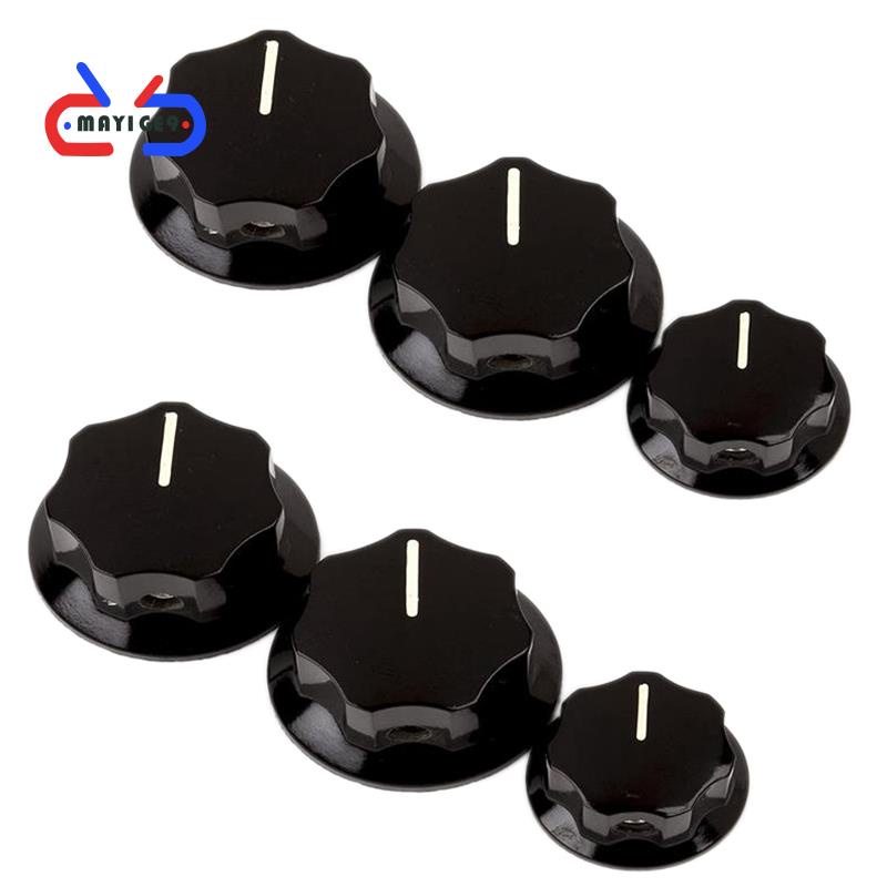 6Pcs Control Knob Volume Audio Control Knobs for Jazz Bass Electric Guitar Parts