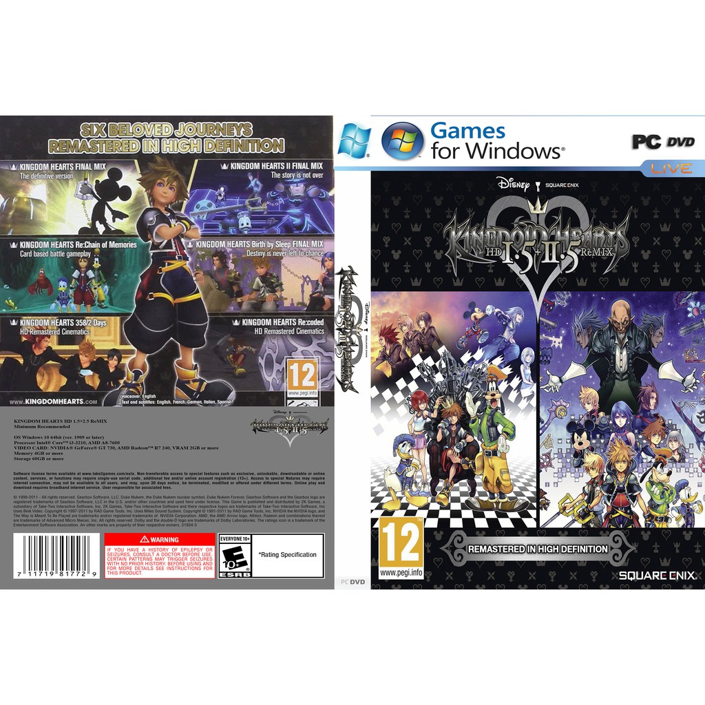 KINGDOM HEARTS HD 1.5+2.5 ReMIX PC GAME ออฟไลน์ [Pendrive INSTALLATION]