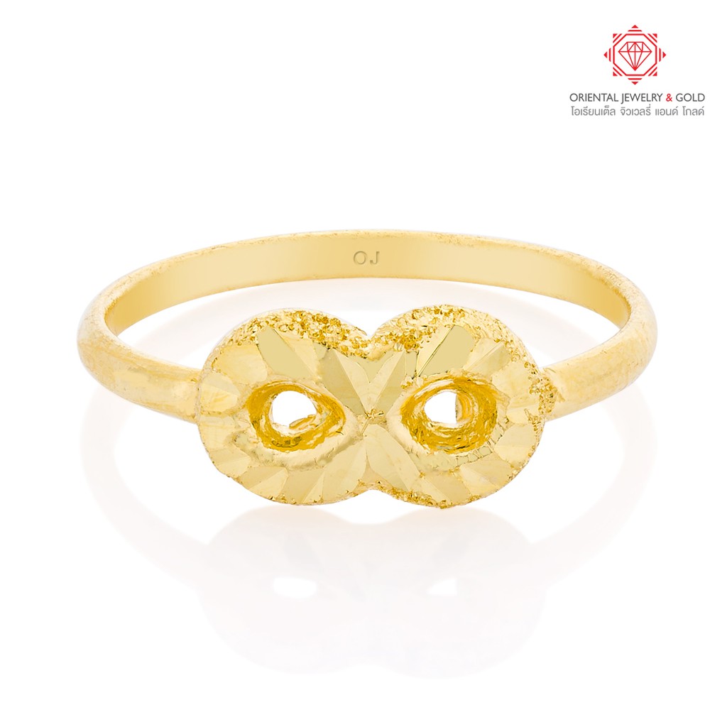 [ผ่อน 0%] OJ GOLD แหวนทองแท้ นน. 1 กรัม 96.5% อินฟินิตี้ ขายได้ จำนำได้ มีใบรับประกัน แหวนทอง แหวนทองคำแท้