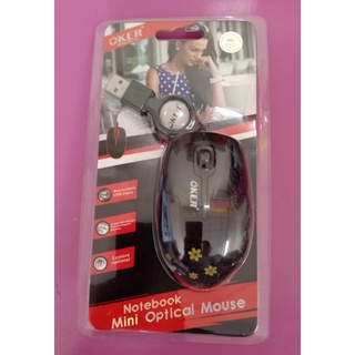 MS-38 OKER MOUSE USB เก็บสาย MO-OK-OU-M38WH/PK