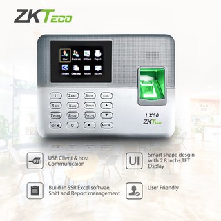 ZKTeco เครื่องสแกนลายนิ้วมือ สำหรับลงเวลาพนักงานรุ่น LX50 LX40 LFace10 เครื่องสแกนใบหน้ารุ่นใหม่ราคาต่ำสุด