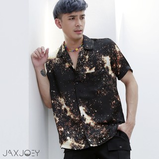 JAXJOEY - รีสอร์ทเชิ๊ตผ้าซาตินพิมพ์ลาย - STARLIGHT RESORT SHIRT