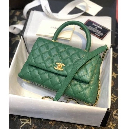 Chanel coco​ top​ handle​ original1:1VIP​ green | Shopee Thailand