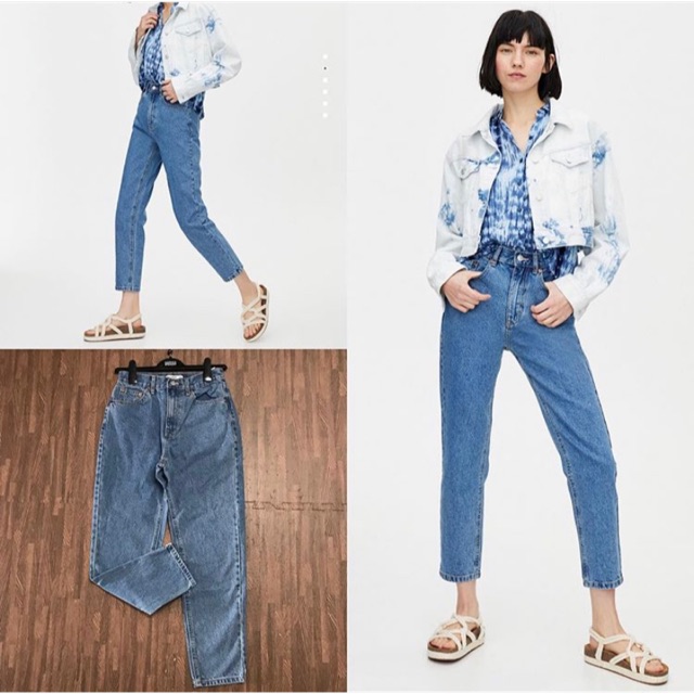basic mom jeans pull and bear