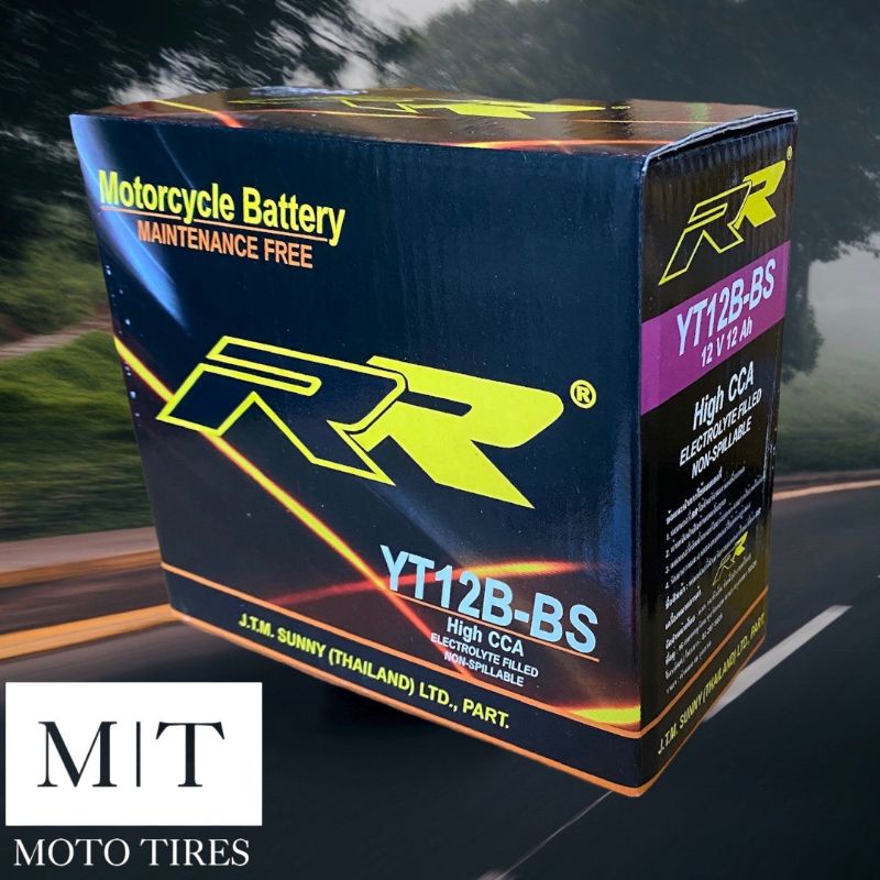 RR​ YT12B-BS (12V​12Ah) แบตเตอรี่​สำหรับ​รถจักร​ยานยนต์​: DUCATI