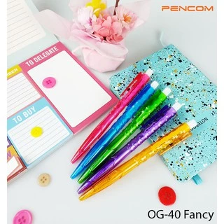 PENCOM OG40 (Fancy) ปากกาหมึกน้ำมันแบบกดด้ามแฟนซี
