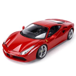 Bburago 1:18 Ferrari 488 GTB รถหล่อแบบคงที่โมเดลของเล่นงรถยนต์านอดิเรกของสะสม