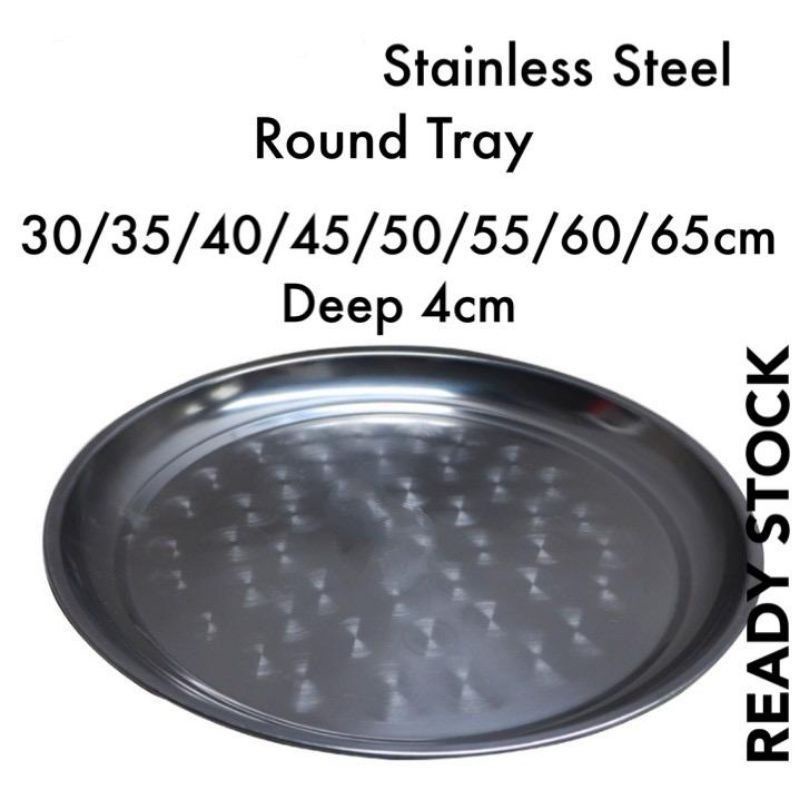 DULANG THAN KARAT / สแตนเลสกลม TRAY/DULANG/TALAM 30CM-65CM