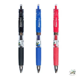 ปากกาเจลแบบกด 0.7 3สี Super panda GENVANA (G-1219) ปากกา