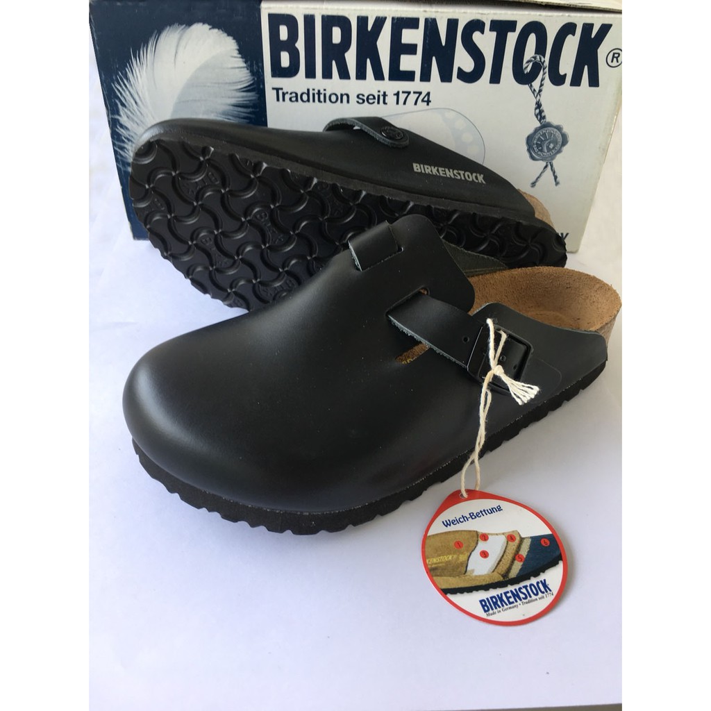 Birkenstock- รุ่น Boston Black Smooth Leather ( soft footbed) ไซท์ 35 ของแท้ 100%