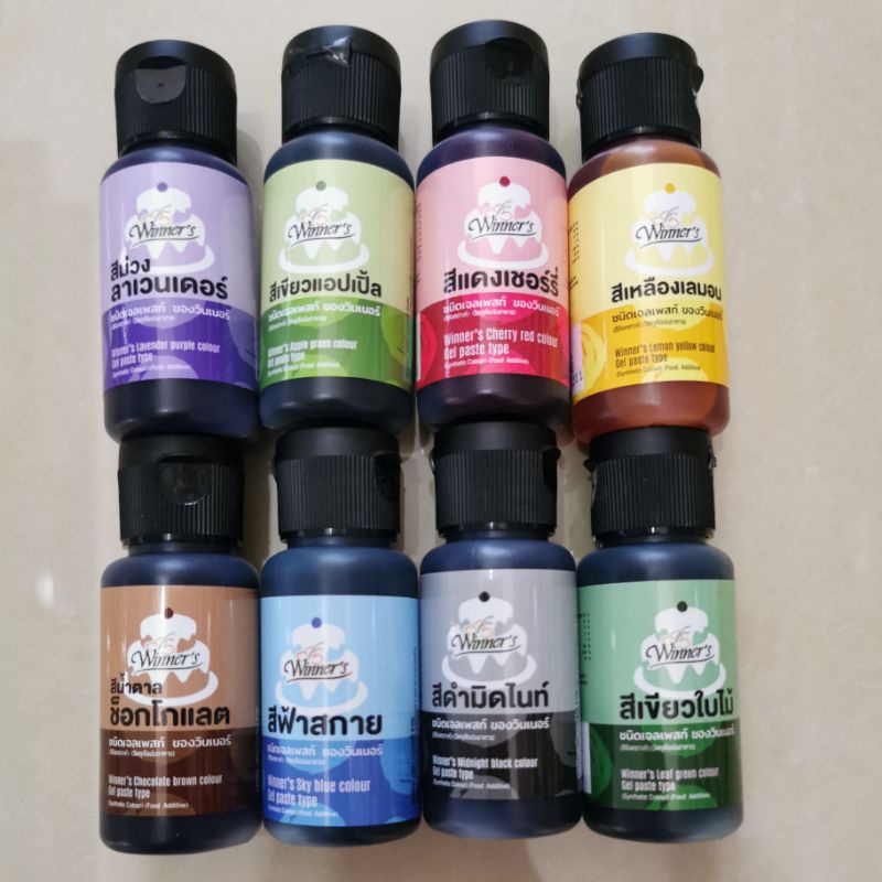 สีเจล สีทำขนม ตราวินเนอร์ สีเจลผสมอาหาร Food Grade 30 ml.