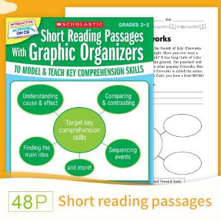 Reading Passages Workbook Practice Paper with Graphic Organizers Worksheets English Words Worksheet for Kids for Grade 2