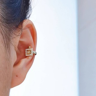 Earcuff #34 คล้องหู​ เกี่ยวหู ชาแนล สีทอง