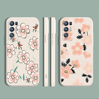 เคสโทรศัพท์มือถือซิลิโคนลายดอกไม้สําหรับ Oppo Reno6 Z 5G Reno 5 Pro 4 4G 3 Reno2 Z F