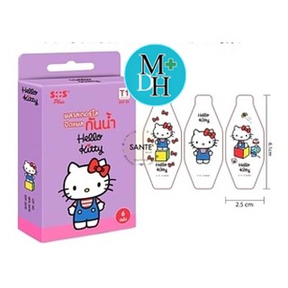 Hello Kitty พลาสเตอร์ใส ปิดแผลกันน้ำ SOS Plus รุ่น T1 จำนวน 1 กล่อง 14275