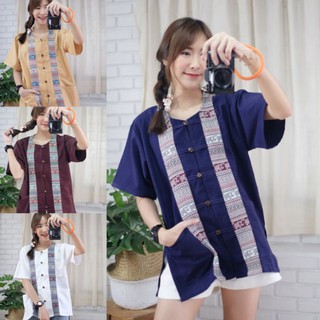 เสื้อพื้นเมือง ชาย-หญิงใส่ได้ อกถึง46นิ้ว