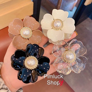 พร้อมส่ง กิ๊บดอกไม้ประดับมุก เรียบหรูดูดี