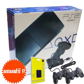 Sony เครื่อง Ps2 sony playstation 2 Series 90006 ดีไซน์ ใหม่ ที่มีน้ำหนักเบาลงและมี Built-in AC Adapter ในตัว