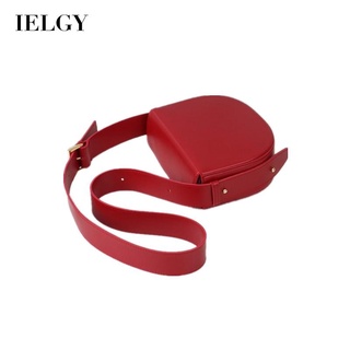 IELGY กระเป๋าสะพายไหล่ สายกว้าง ครึ่งวงกลม สําหรับผู้หญิง