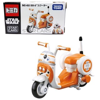 แท้ 100% จากญี่ปุ่น โมเดล ดิสนีย์ สตาร์วอร์ส Disney Takara Tomy Tomica Star Wars SC-02 Star Cars BB-8 Motor Scooter